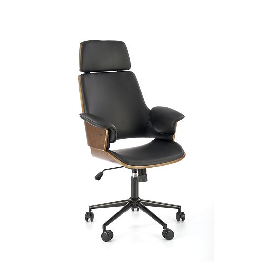 Fauteuil de bureau WEBER noyer / noir