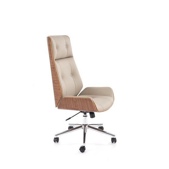 Chaise de bureau WEBSTER noyer/beige