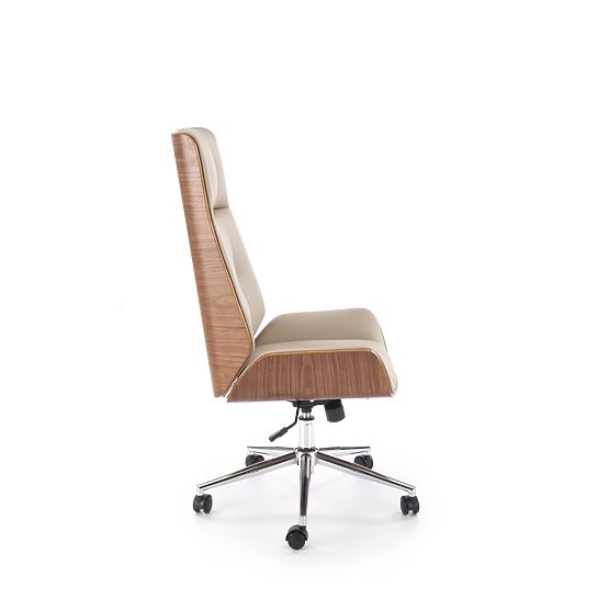 Chaise de bureau WEBSTER noyer/beige