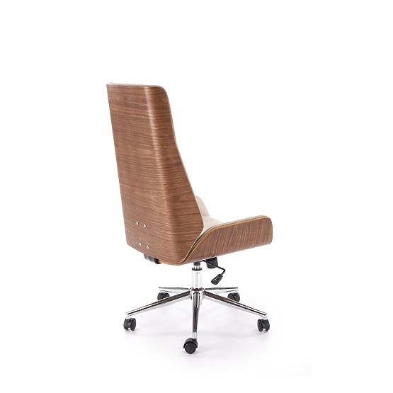 Chaise de bureau WEBSTER noyer/beige