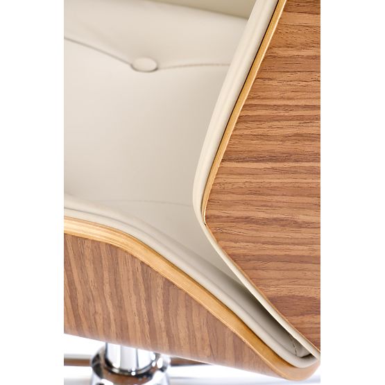 Chaise de bureau WEBSTER noyer/beige