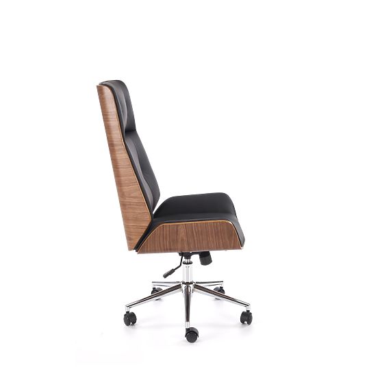 Chaise de bureau WEBSTER noyer/noir
