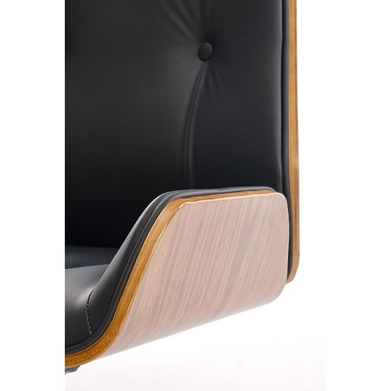 Chaise de bureau WEBSTER noyer/noir