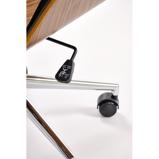 Chaise de bureau WEBSTER noyer/noir