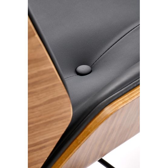 Chaise de bureau WEBSTER noyer/noir