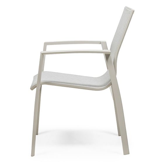 Chaise de jardin Canelli en aluminium, beige clair