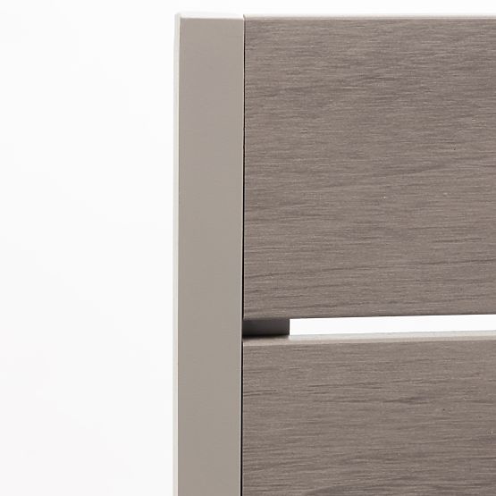 Chaise de jardin Drillo en aluminium, beige-gris, polywood