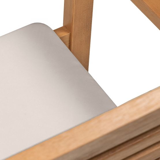 Chaise de jardin Familis ll en bois d'eucalyptus FSC, aspect teck, gris clair