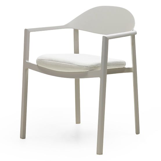 Chaise de jardin Marinelli, aluminium, beige clair