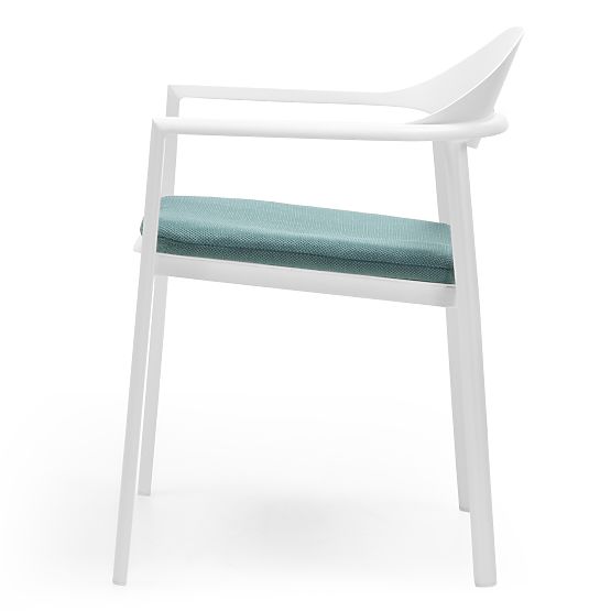 Chaise de jardin Marinelli, aluminium, blanc/vert