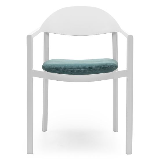 Chaise de jardin Marinelli, aluminium, blanc/vert