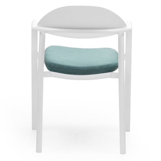 Chaise de jardin Marinelli, aluminium, blanc/vert