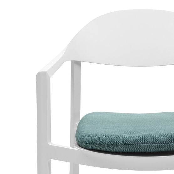 Chaise de jardin Marinelli, aluminium, blanc/vert