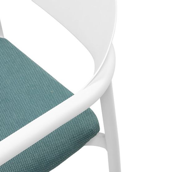 Chaise de jardin Marinelli, aluminium, blanc/vert