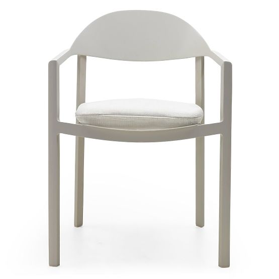 Chaise de jardin Marinelli II, aluminium, beige clair