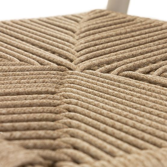 Chaise de jardin Piretto, résine tressée, aluminium, beige clair/marron clair