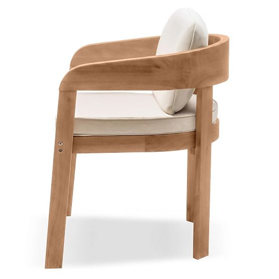 Chaise de jardin Satori en bois d'acacia FSC, aspect teck, beige