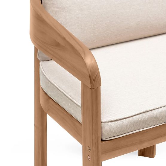 Chaise de jardin Satori en bois d'acacia FSC, aspect teck, beige
