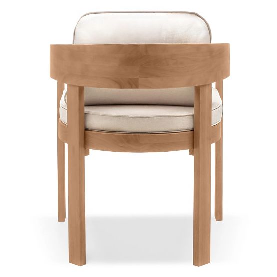 Chaise de jardin Satori en bois d'acacia FSC, aspect teck, beige