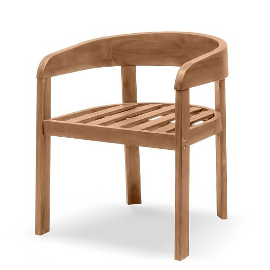 Chaise de jardin Satori en bois d'acacia FSC, aspect teck, beige