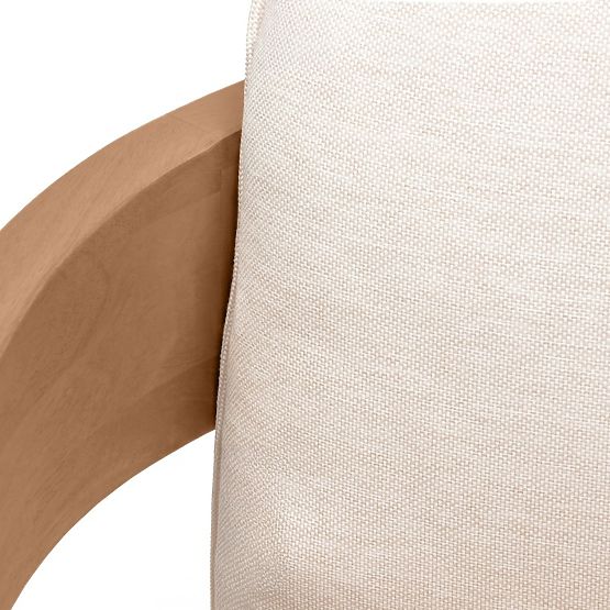Chaise de jardin Satori en bois d'acacia FSC, aspect teck, beige
