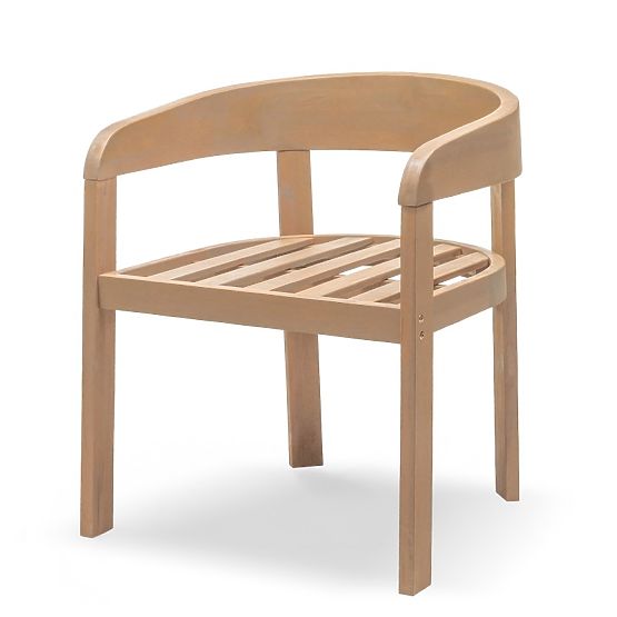 Chaise de jardin Satori en bois d'acacia FSC, aspect teck, beige