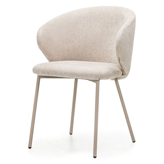 Chaise de salle à manger Adrano, beige clair/pieds beiges