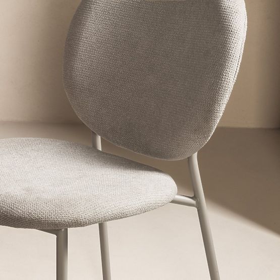 Chaise de salle à manger Alexa, marron clair/pieds beige
