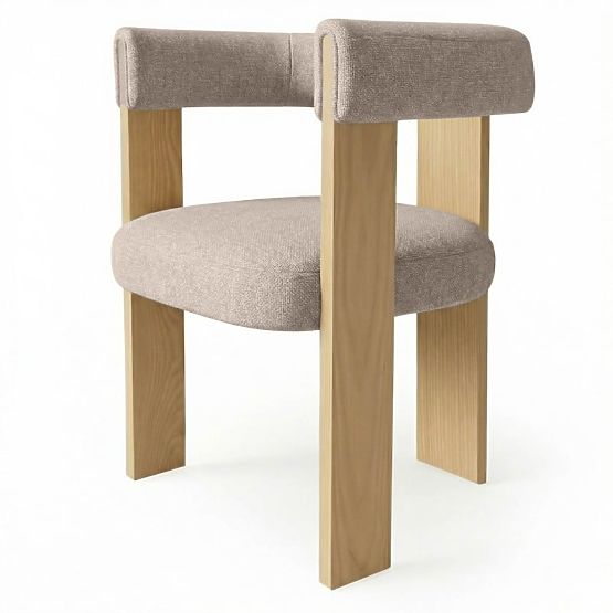 Chaise de salle à manger Bali, beige/frêne