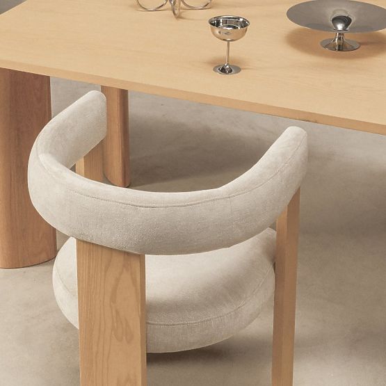 Chaise de salle à manger Bali, beige/frêne
