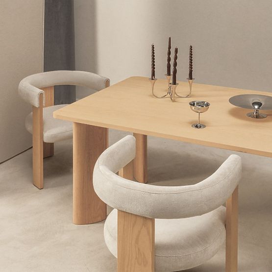 Chaise de salle à manger Bali, beige/frêne
