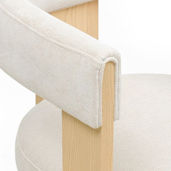 Chaise de salle à manger Bali, beige/frêne