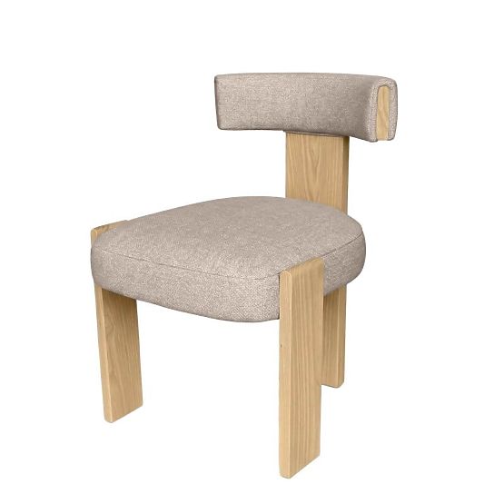 Chaise de salle à manger Bali, en bois, beige/frêne