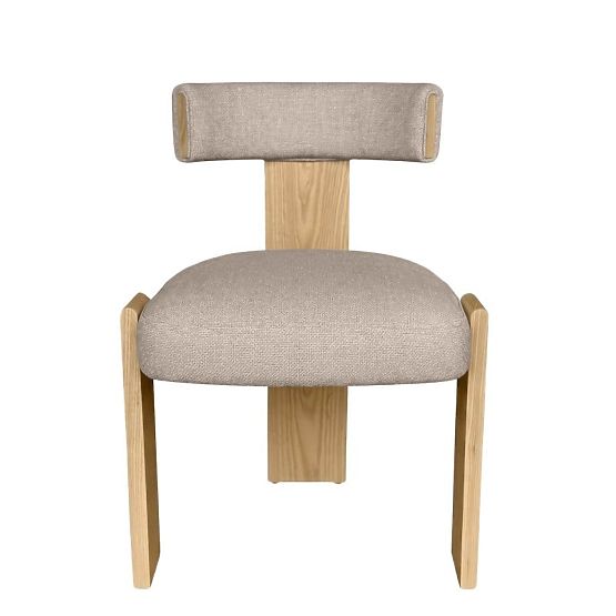 Chaise de salle à manger Bali, en bois, beige/frêne