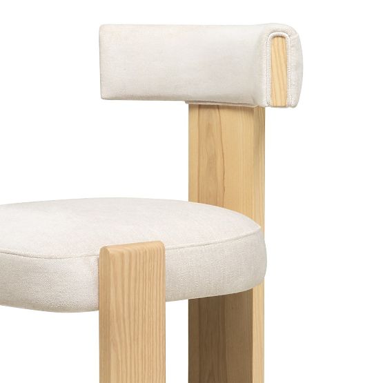 Chaise de salle à manger Bali, en bois, beige/frêne