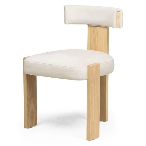 Chaise de salle à manger Bali, en bois, beige/frêne