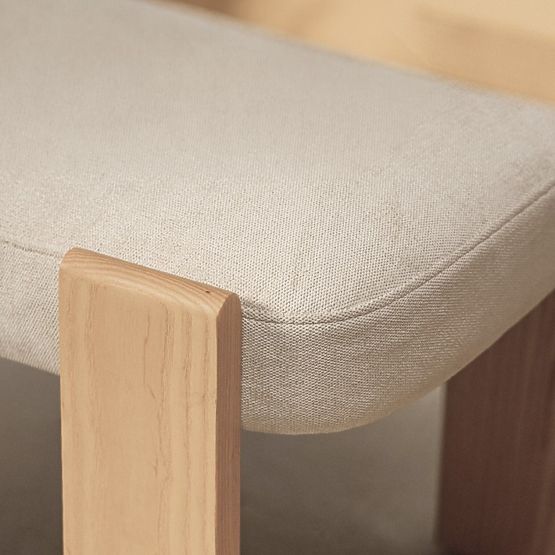 Chaise de salle à manger Bali, en bois, beige/frêne