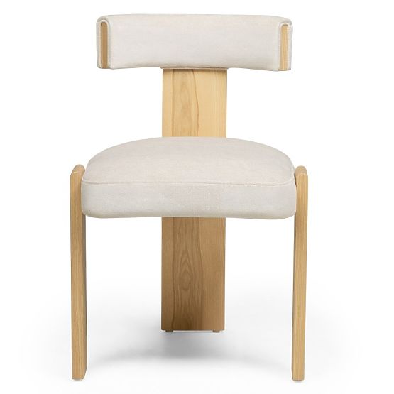 Chaise de salle à manger Bali, en bois, beige/frêne