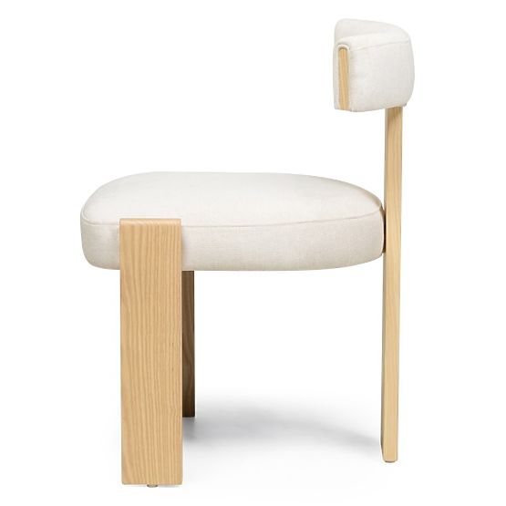 Chaise de salle à manger Bali, en bois, beige/frêne