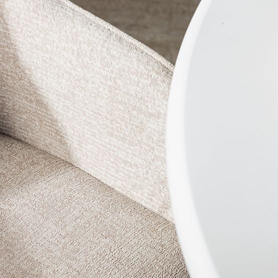 Chaise de salle à manger Berisso, cappuccino/pieds noirs