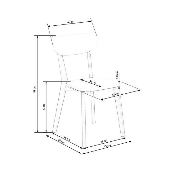 Chaise de salle à manger BUGGI - blanche