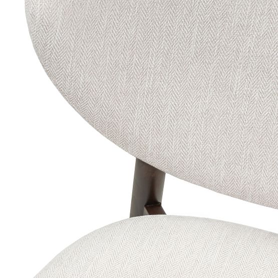 Chaise de salle à manger Domenico beige/noyer