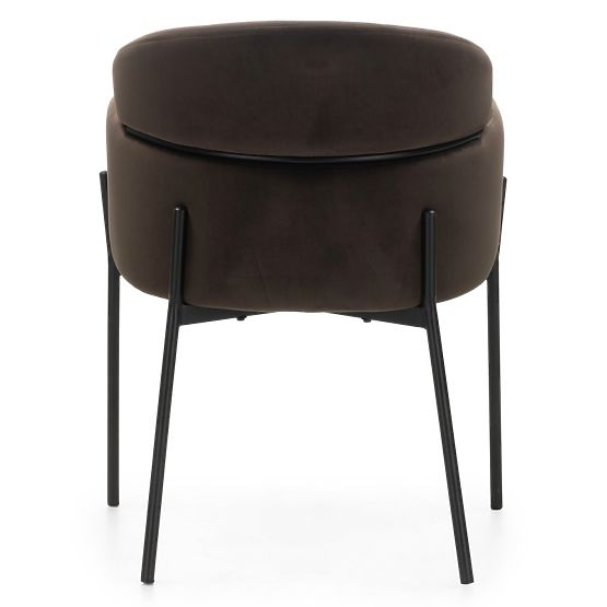 Chaise de salle à manger Granda, chocolat/espresso, velours