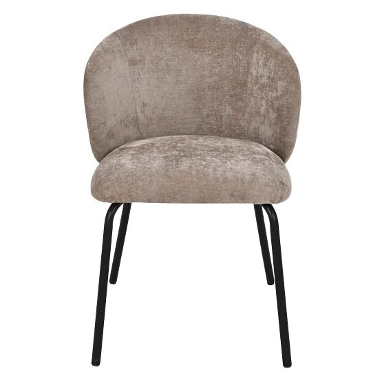 Chaise de salle à manger Larisa, marron/pieds noirs