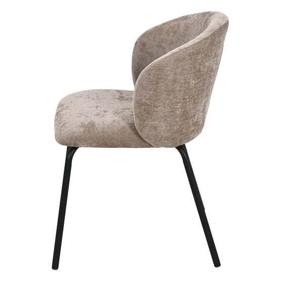 Chaise de salle à manger Larisa, marron/pieds noirs