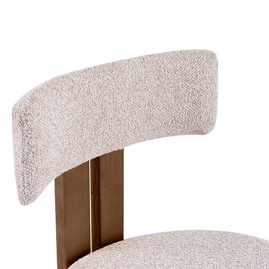 Chaise de salle à manger Matteo, beige-crème/marron