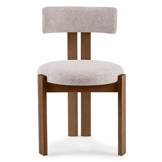 Chaise de salle à manger Matteo, beige-crème/marron