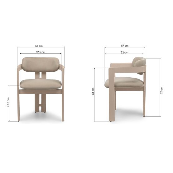 Chaise de salle à manger Noa, beige