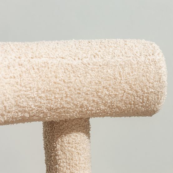Chaise de salle à manger Pedro 2.0, beige, bouclé