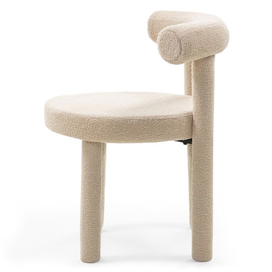 Chaise de salle à manger Pedro 2.0, beige, bouclé